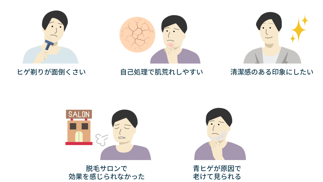 ヒゲや顔印象のお悩み